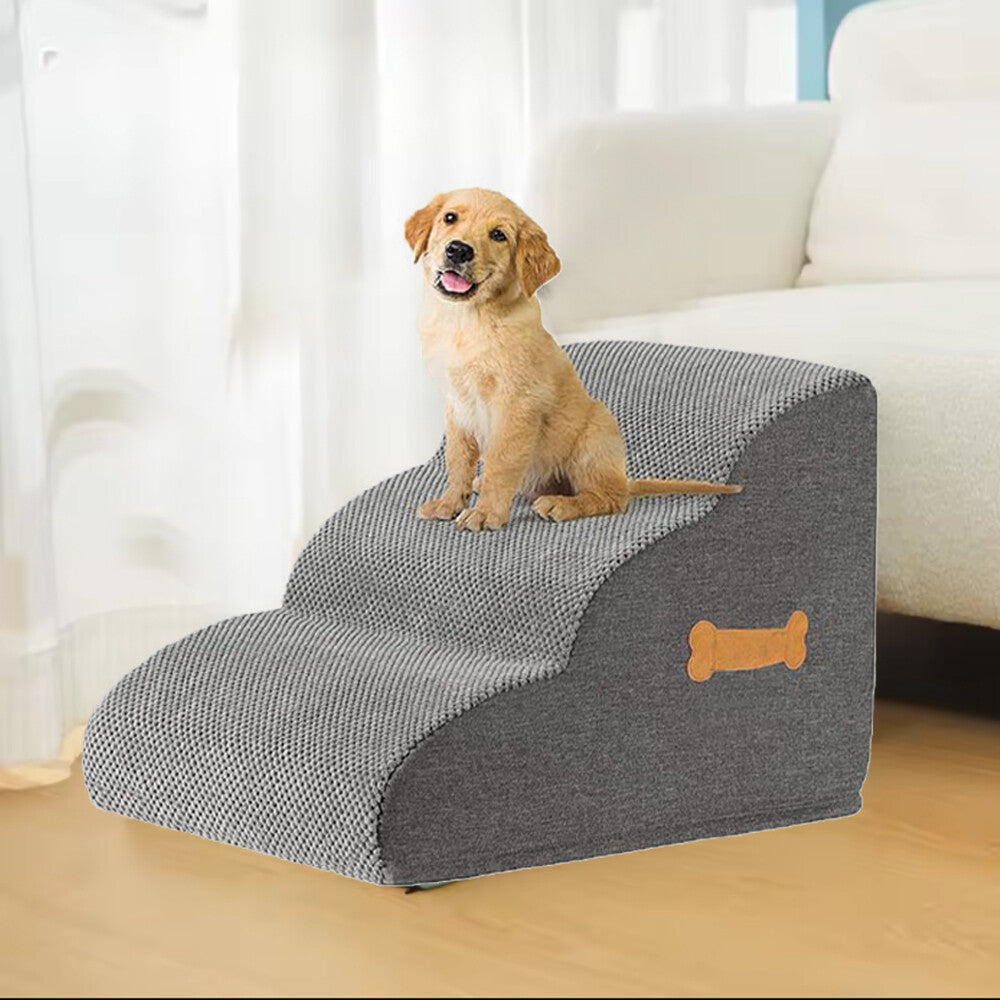 The Easy Rise Steps — 3-Step Plush Pet Stairs