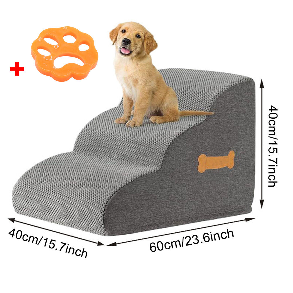 The Easy Rise Steps — 3-Step Plush Pet Stairs