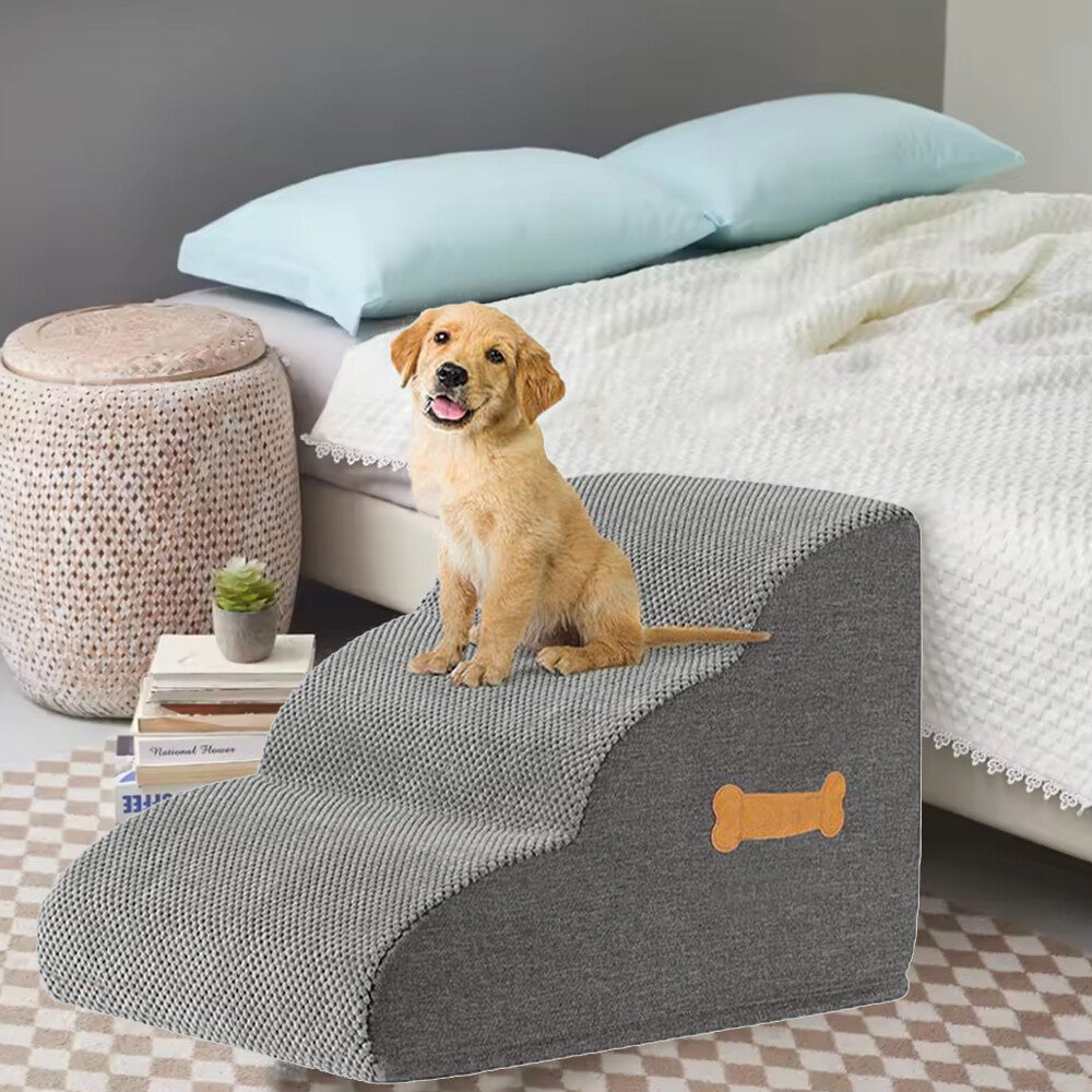 The Easy Rise Steps — 3-Step Plush Pet Stairs